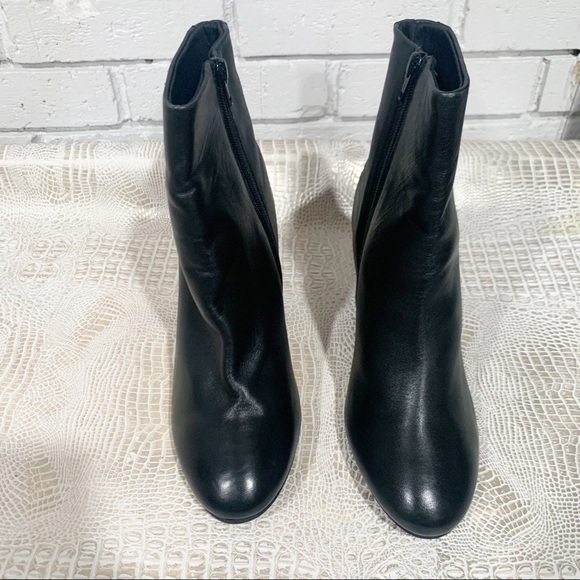 Asos Women’s Resilient Leather Heeled Black Boots - Picture 4 of 11